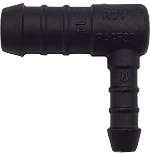 1 x YOU.S Original Schlauchverbinder Zwischenstück RGV Ø 14x8 mm 90° Winkel - L Form