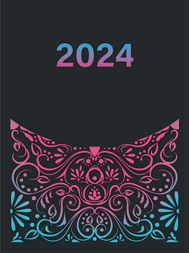 Kalenderbuch 2024: Groß Format A4 Terminkalender mit Uhrzeit, 1 Woche für 2 Seiten, Wochenplaner 12 Monate, Jahreskalender Buch