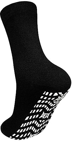 PUTUO Homme Chaussettes Antidérapantes Sport: Chaussettes Anti Dérapantes en Coton pour Homme Tailles 43-46 1 Paires