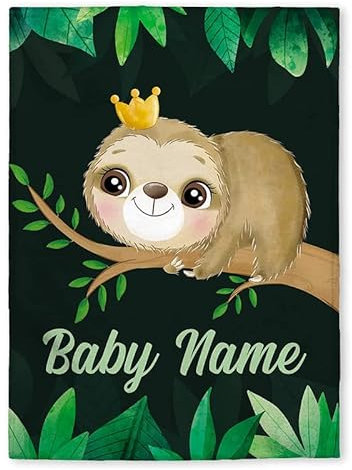 ZQYMM Personalisierte Babydecke Kinderdecke mit eigenen Namen, Individuelle Baby Decke Namensdecke Personalisierte Kuscheldecke Geschenk für Mädchen und Junge