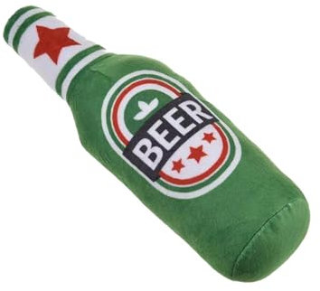 Kauspielzeug für Welpen, Quietschendes Weinflaschen-Hundespielzeug, bissfestes Grunzendes Hundespielzeug, Plüsch-Spielzeug zum Zahnen mit Geräusch-Quietscher, Spielzeug für Dentallbeißen, Jagen, 24 x