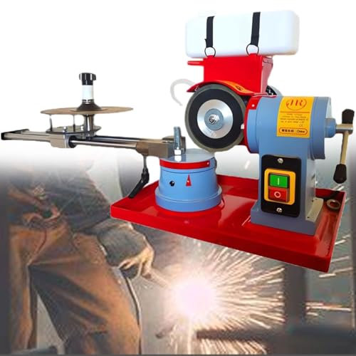 JOSBY Elektrischer Sägeblattschaber mit 2850 U/min, 110/220 V Trocken-Nass-Kreissägeblattschärfer, 80–700 mm Blattdurchmesser, wasserdichter Schalter, Einstellbarer Winkel, hochpräzises Schleifen