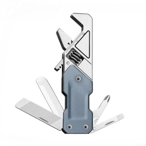 Lecreatekit Multifunctional Wrench, 6 In 1 Adjustable Wrench, Multitool Wrench with Screwdriver Bottle Opener Set, for Hiking Camping Accessories, Essential Features