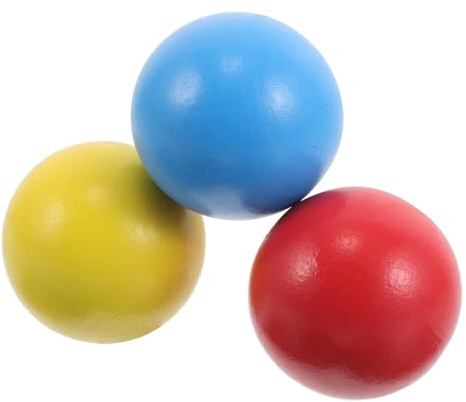 Gatuida Set di 3 Palle da Croquet in Legno per Bambini Gioco da Esterno da Giardino Resistente e Facile da Installare per Interazione Genitore-Figlio