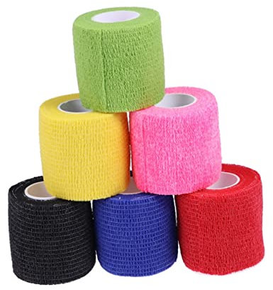 SHERCHPRY 6pcs Non-Woven Bandage Wrap Self Adherent Wrap Tape Compression for Athletic Use Stretch for Bulk for Muscle Support