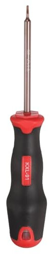 QUARKZMAN 1.8mm Tournevis Triangle 7.09 Tournevis Magnétiques 4.02 Acier Allié S2 Traité Thermiquement Avec Poignée Ergonomique Pour Réparation DIY, Rouge Brun