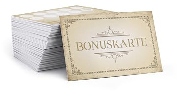 Blanko Bonuskarten zum Ausfüllen | Vintage | 100 Stück | Stempelkarten mit Platz für Kundennamen und Firmenstempel I Karten mit modernen Designs