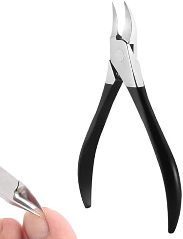 GXGM 1 Pieza de Alicates Uñas Pies con Hoja Recta,Cortauñas Pies, Cortauñas para uñas Encarnadas y Gruesas - Cortauñas de Precisión para pies de Acero(Negro)