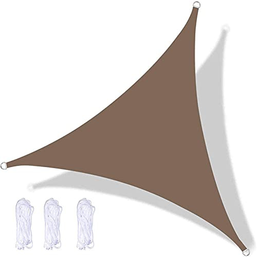Tenda a vela triangolare impermeabile, 6 x 6 m, protezione UV al 95%, per patio, giardino, pergola, cortile, attività ed eventi all'aperto, soluzione ombreggiante