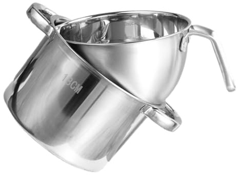 BESPORTBLE Pot de Fusion INOX à Double Chaudière pour Chocolat Beurre Fromage Léger Maniable et Pratique pour Cuisson au Bain d'eau