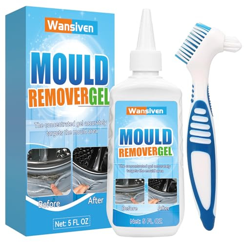 Wansiven Mould Remover, Washing Machine Mould Remover Gel, Effectively Removes Black Mold for Bathroom Toilet Washing Machine rubber, Kitchen Sink, Tile Stain 140g (CMJ-05)
