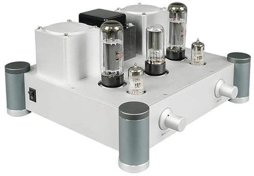Stereorörförstärkare, HiFi-stereorörförstärkare, 10 W x 2 ljudfilström, helt i aluminiumlegering skal, lågt brus, för hemmaljud och utomhushögtalare