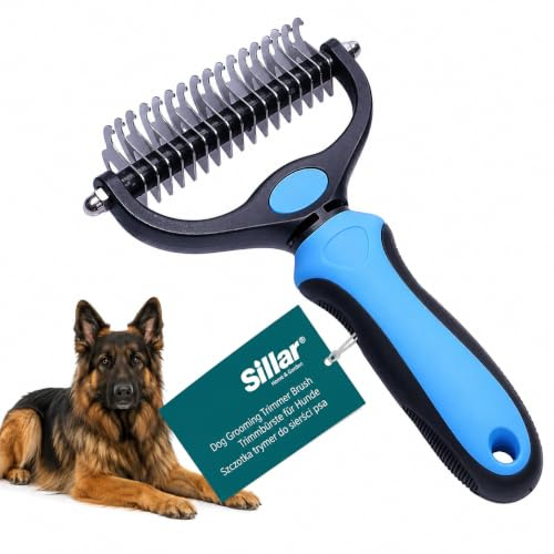 Sillar Spazzola per Cani Gatti Pelo Sottopelo Acciaio Inox