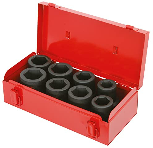 KS Tools 515.0610 - Coffret de douilles à chocs 6 pans 1 - En Chrome Molybdène extra fin - 8 pièces