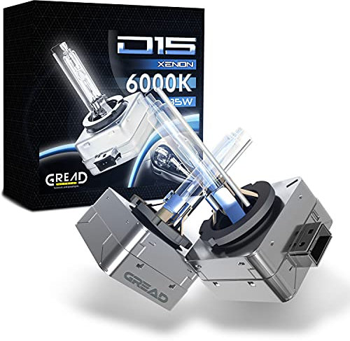 Gread D1S 6000K Xenon 2 bombillas de luces quemador de xenón - 12V - 35W HID Auto Lámpara, Blanco Faro Delantero De Coche larga vida, Paquete de 2