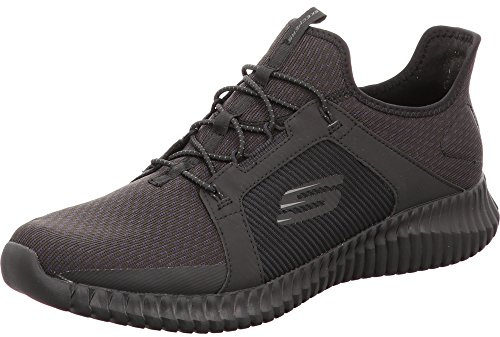 Skechers Herren Elite Flex Adrenaline Shot Slip On Sneaker, Black Mesh Trim, 39.5 EU