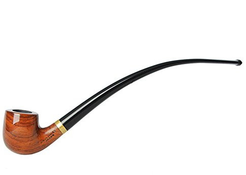 MUXIANG Churchwarden Pipe à tabac Handmand Poirier Longue Pipe à tabac 3 mm Filtres Métalliques Accessoires Couteaux Grattoir Brosse Sacs Nettoyeurs AD0008