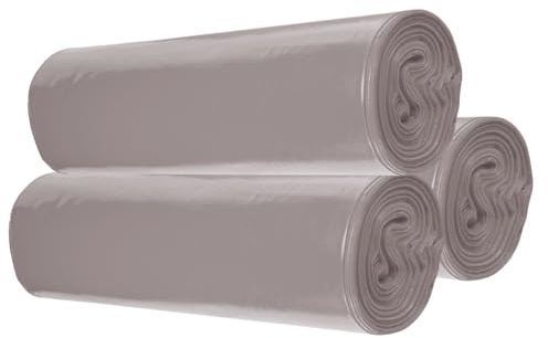 dm-folien Graue Müllsäcke 60 Liter I 250 Stück I 600 x 800 mm I Große Abfallbeutel für leichte bis mittelschwere Abfälle I Reißfeste Müllbeutel aus LDPE Regenerat I Foliensäcke 32 my