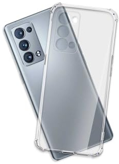 mtb more energy® Coque de protection Soft Armor pour Oppo Reno6 Pro 5G Global (CPH2247, 6,55) – Coins renforcés – Protection de l'appareil photo – TPU 1,5 mm