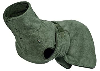 Rukka Pets Medea ECO Bademantel für Hunde Dunkel Olivgrün S