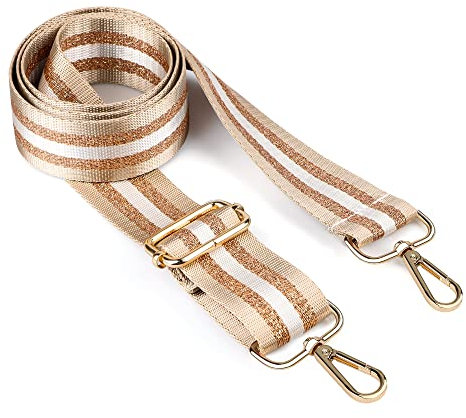 Schultergurt für Taschen 3.8cm Breit Schultergurt,SUPRROW Taschengurt Längenverstellbarer 70-129cm Schulterriemen für Schultertasche Tragetaschen und Handtaschen,DIY Zubehör für Tasche (Khaki)