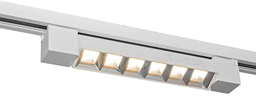 Faretto led lineare per binario track monofase barra 12 watt faro orientabile 1440 Lumen resa 144w per cucina open space negozio ufficio Sistema Illuminazione Binario (Colore Bianco, Luce 3000K)