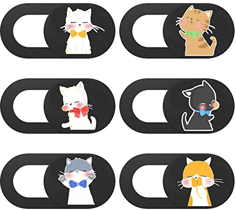 TUKEVA 6 PCS Cover per Webcam Cursore Copertura Webcam Ultra Sottile, Divertente Copertura per la Privacy