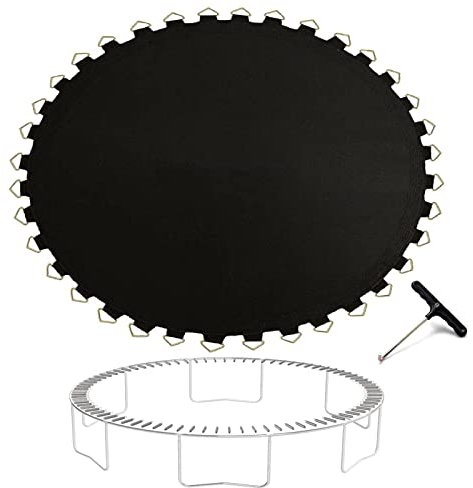 DASJD Sprungtuch Trampolin, Trampolinmatte Incl. Federspanner für Trampolin, Trampolin Tuch für Kinder ø 183 244 305 366 396 427 488cm, Ersatzteile für Trampolin Gestell,10ft/60 Buckles