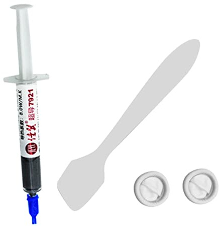 Mobestech Pâte Thermique Pour Processeur Et Gpu, Nanotechnologie Non Durcissante, Lot Spatule Et Doigts Protecteurs, Dissipation Thermique, Usage Pc Et Composants Internes, Couleur Grise