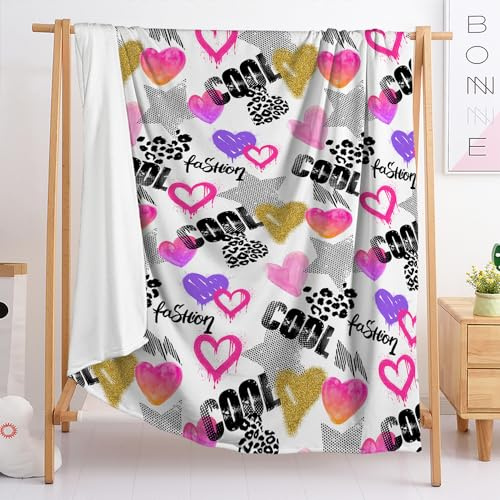 Manta El Amor De Las Estrellas Cubre Sofa Mantas para Cama De Franela,Cobijas De Invierno Extra Suave,Manta Polar,Mantas para Sofa,Plaid Sofa（180X220Cm）