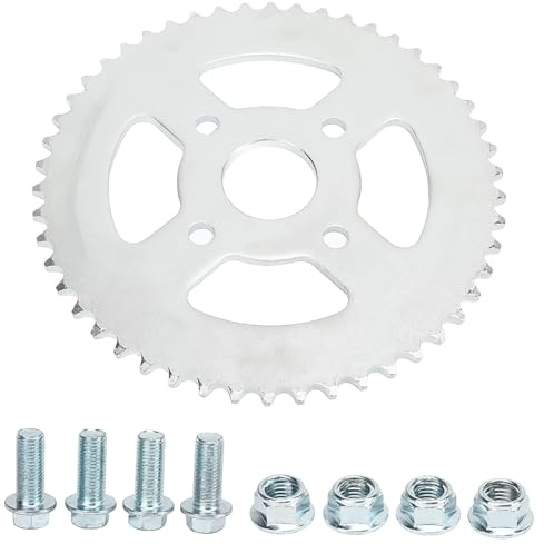 Tissting Pignon Arrière De Chaîne 40mm 420, 50 Dents, Pignon Arrière en Métal, Pignon D'entraînement Arrière De Remplacement pour Mini Vélo Bt200x Ct200u