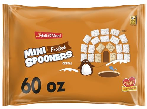 Malt-O-Meal Frosted Mini Spooners Whole Grain Breakfast Cereal, 60 oz Bag