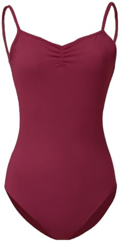 ROYAL SMEELA Leotards dam ärmlös bodysuit linne linne topp axelbandslinne, Röd jujube, XL