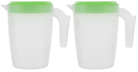 BUGUUYO Kunststoff Wasserkrug Mit Deckel 1L Auslaufsicherer Kaltwasserkrug Für Saft Bier Und Getränke Vielseitiger Kunststoffkrug Für Restaurant Bar Und Haushalt