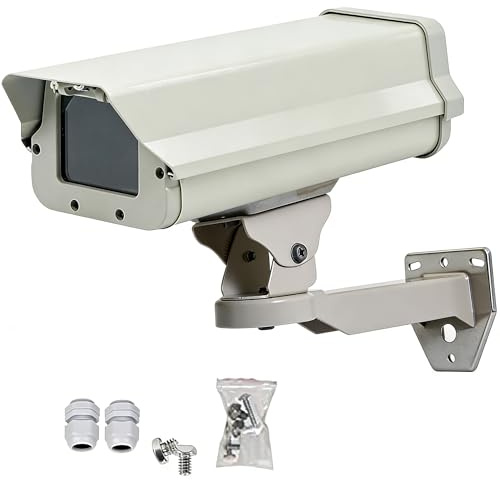 CTXSumTec Carcasa de aluminio para cámara de seguridad CCTV de 14.5 pulgadas con montaje en pared, kit de soporte de montaje ajustable para cámara de vigilancia CCTV Bullet