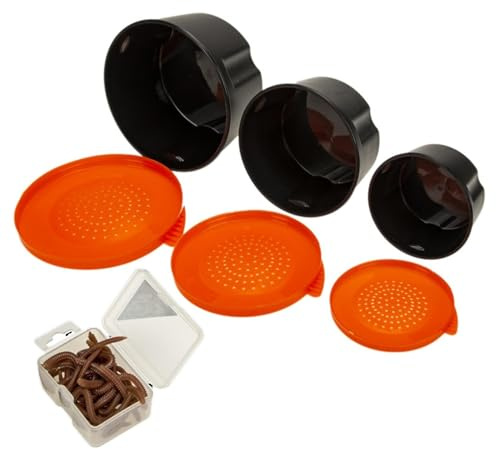 Hqunjikp Boîte de rangement pour appâts, boîte de rangement pour appâts et de terre | Boîte de rangement portable et étanche pour appâts et pêche