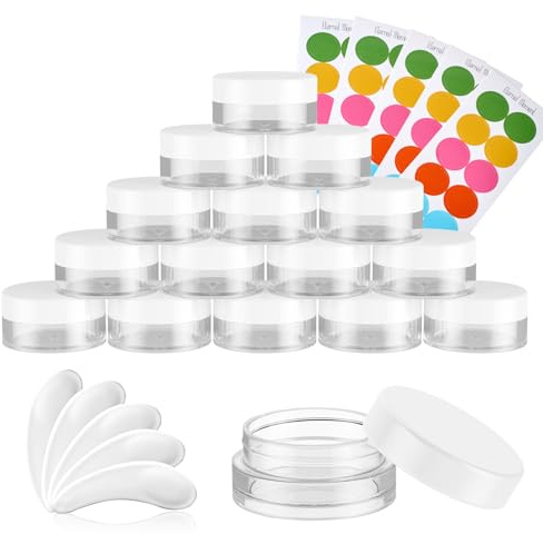 Eternal Moment 50 Pack 3G Sample Containers with Lids Cosmetic Small Jars