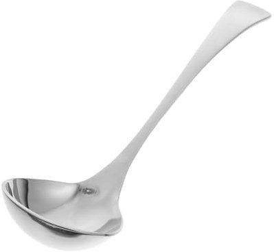 PRETYZOOM 2piezas Cuchara Sopera De Acero Inoxidable Mini Cucharón Para Salsa Aceite y Sopa Para Mesa y Cocina Mango