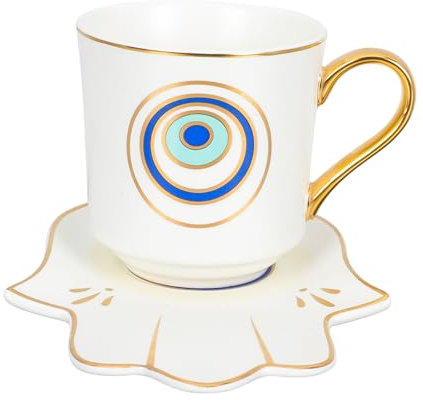 Garneck Taza De Café y Platillo Decorativa De Europeo De Taza De Té Porta Leche De Cerámica Para Cafetería o Hogar
