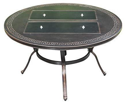 CYairong-22 Mesa de Barbacoa Mesas de Aluminio Fundido for Exteriores, Mesa de Barbacoa de carbón doméstico, Horno eléctrico, Patio, terraza, jardín, Mesa Europea de Ocio (sin Silla) Mesa de Parrilla