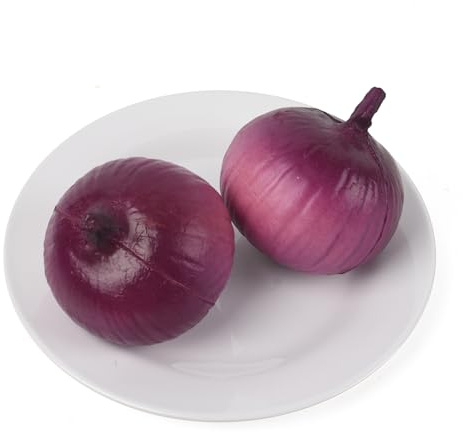 VIOCIWUO Artificial Onion 2PCS, Simulation Purple Onion Fake Vegetables Food Model for Home Kitchen Party Decoration Photography Props