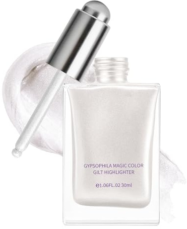 Erinde Flüssiger Körper Highlighter, Mit Fein Schimmernden Partikeln, Wasserfest und Langanhaltend, Strahlender Glow Für Gesicht und Körper, Ideal Für Party, Karneval und Ball, Glitzer Festival #06