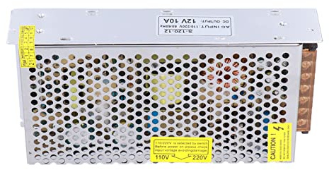 MasYosh Fuente de Alimentación de Conmutación S -122-12 Entrada del Transformador DC12V Entrada de 110V/220V 12V 10A para la Luz CCTV de Luz LED de Tira LED