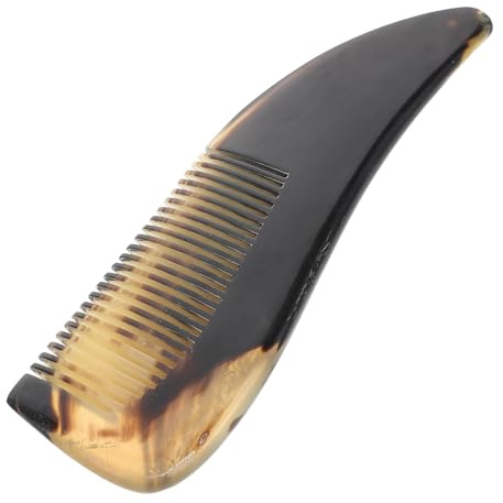 Yardenfun Hornkamm mit Ergonomischem Griff aus Dickem Horn Feinzahnig für Präzises Haarstyling Sanfte Kopfhautmassage Antistatisch für Feines und Lockiges Haar Vielseitig für Salon und