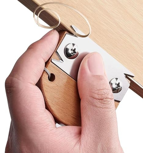 Patifirst Cortador de Cantos,Bandeador de con Mango de Madera,Recortadora De Cantos De Acero Inoxidable - para PVC, Laminado, Melamina, Placa de Yeso, Gabinetes, Carpinteros, Encimeras