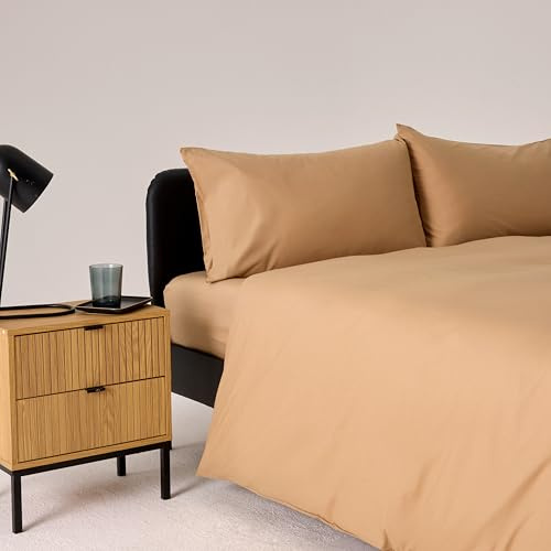 Bassetti Completo Copripiumino Singolo, Corda, 100% Cotone, 155X200 cm, Set Copripiumino, Parure, Lavabile In Lavatrice, Sacco Copripiumino, Lenzuolo Sotto Con Angoli, Federa