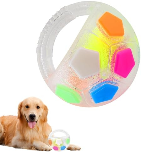 Dog Calming Ball, Anti Stress Ball Hund, Hundeball mit Handle, Antistressball Hund, Haltbares Hundespielzeug mit Quietscher Interaktives Hundespielzeug Balls für Mittlere Große Hunde, Indoor Outdoor