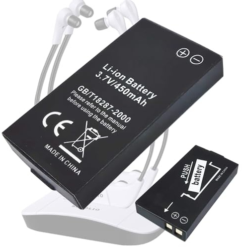 Aousavo 450 mAh Large Capacity Li-ion Battery SM-002-BAT Compatible with Simolio Wireless TV Headphones SM-823 Pro, SM-823D Pro, SM-824D1 and SM-824D2
