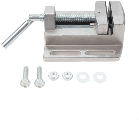 Prensa de taladro, abrazadera manual de metal de 70 mm de capacidad para pulir y perforar, alicates planos con función multiherramienta, construcción de aluminio, adecuado para talleres y proyectos de