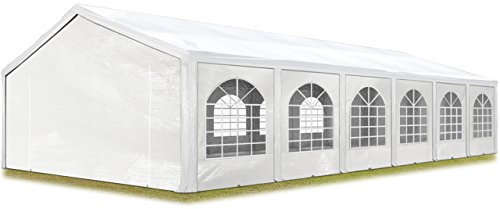 Tendone per feste 5x12 m Gazebo party per sagre, mercati 450 N bianco impermeabile protezione UV